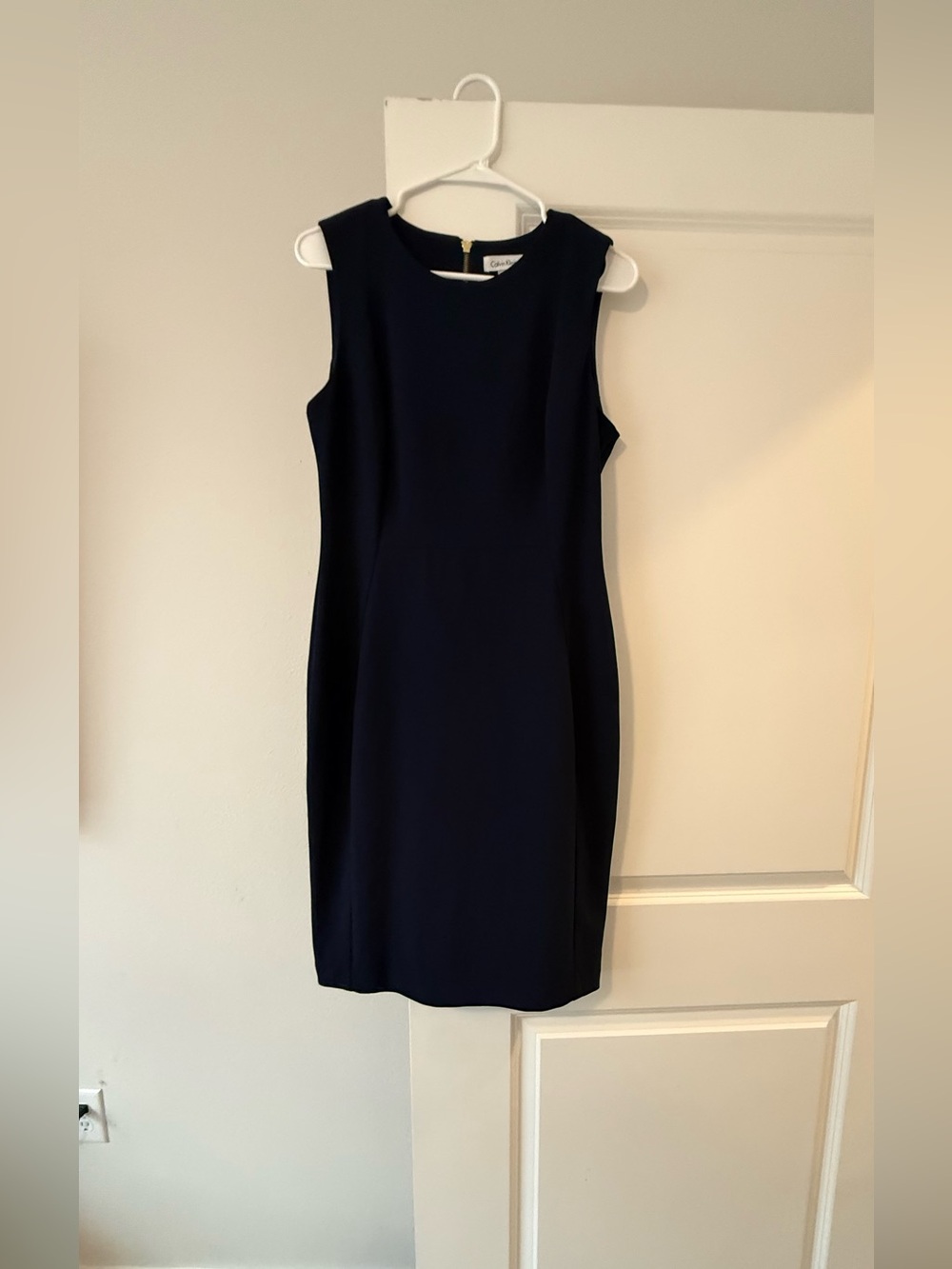 Calvin Klein Sleeveless Navy Sheath Dress - Picture 4 of 7